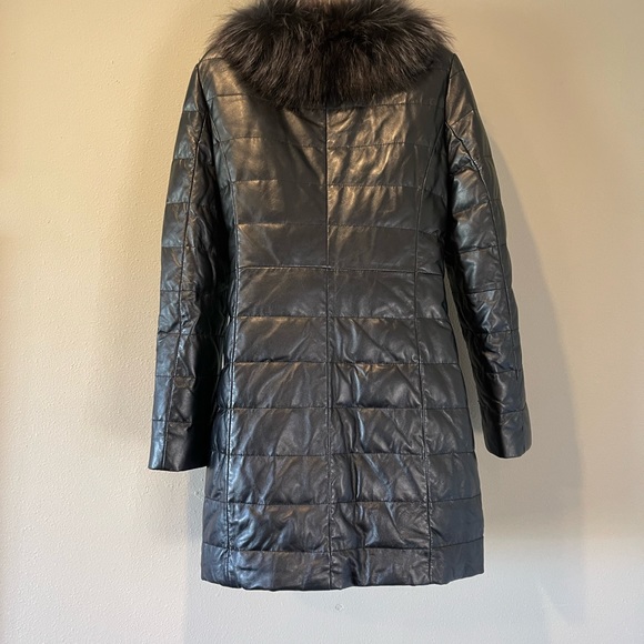 Kawakubo Lamb Leather Quilted Down feather filled Puffer Coat - Picture 10 of 12